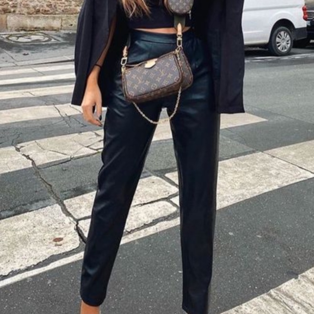 New Fashion Nova Faux Leather Pant-Black
